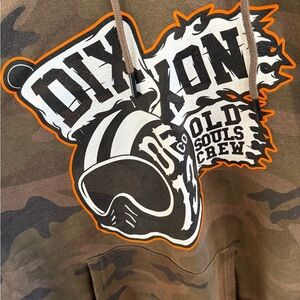 DIXXON Camouflage Sweater with Graphic Print